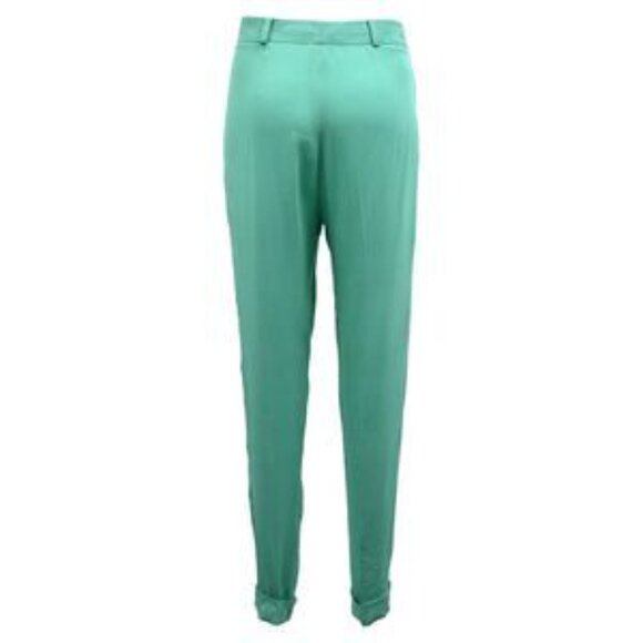 Loro Piana Trousers in Green Silk - Picture 2 of 8
